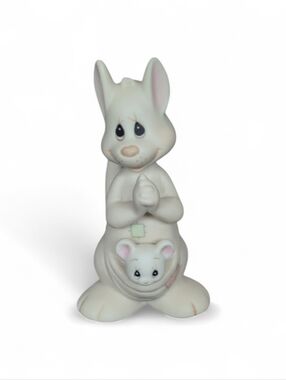 Vintage Precious Moments "Hello World" Kangaroo with Baby 80's - Enesco